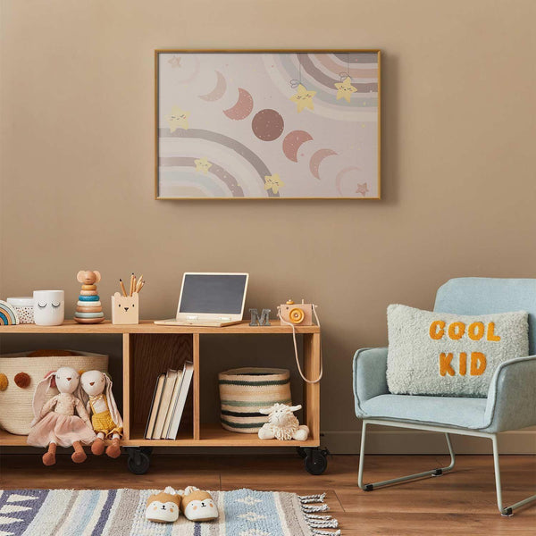 Poster - Phases of the Moon with a Rainbow