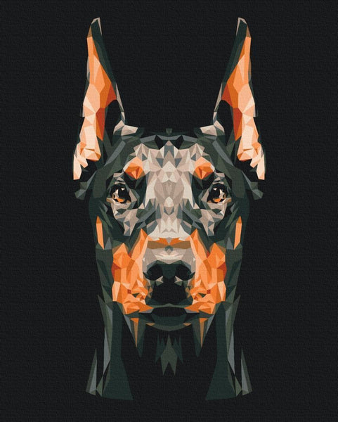 Quadro fai da te - Focused Doberman