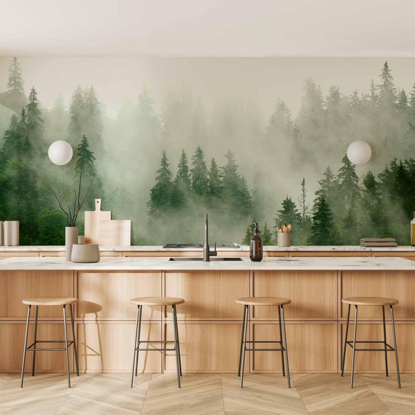 Carta da parati - Mountain Forest (Green)
