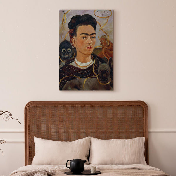 Quadro - Frida Kahlo – Self-Portrait with Changuito