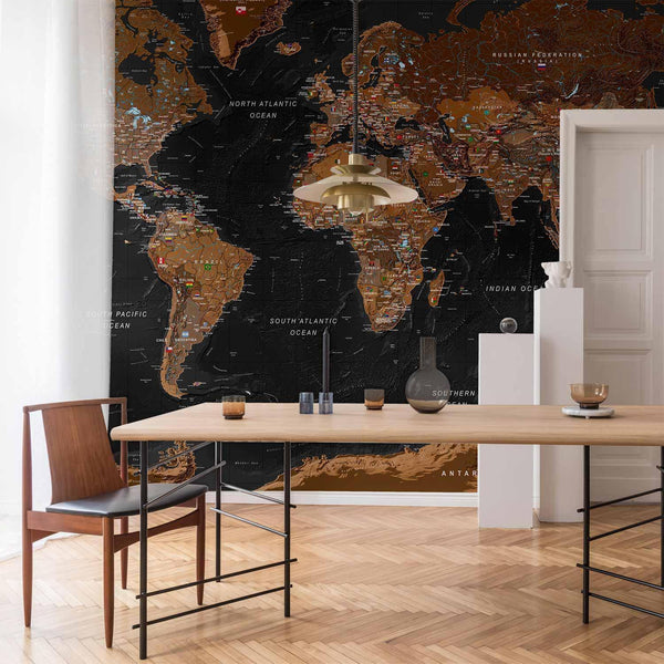 Carta da parati - World: Stylish Map