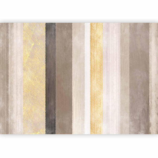 Carta da parati - Striped pattern - abstract background in various stripes with gold pattern