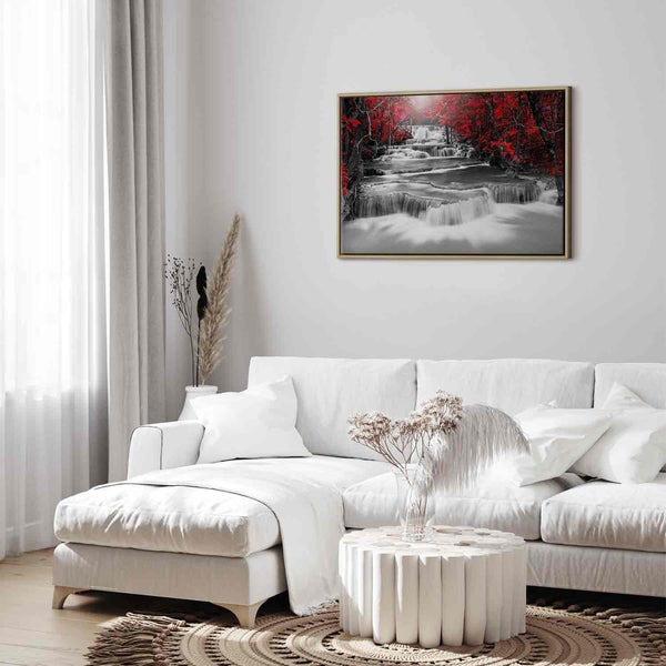 Quadro - Cascade of Thoughts (1 Part) Wide Red
