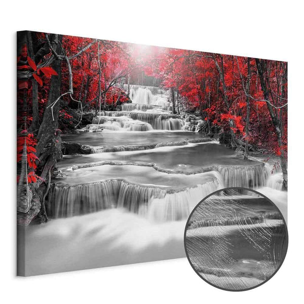 Quadro - Cascade of Thoughts (1 Part) Wide Red