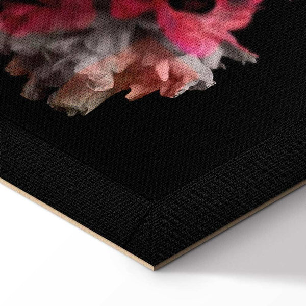Quadro - Peony Charm (1-part) - Colorful Bouquet on Black Background