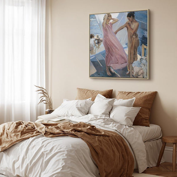 Quadro - Joaquín Sorolla y Bastida – After Bathing, Valencia