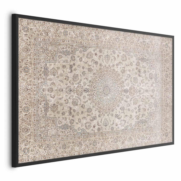 Poster - Sand Carpet - Worn Persian Rug with Rich Ornamental Motifs
