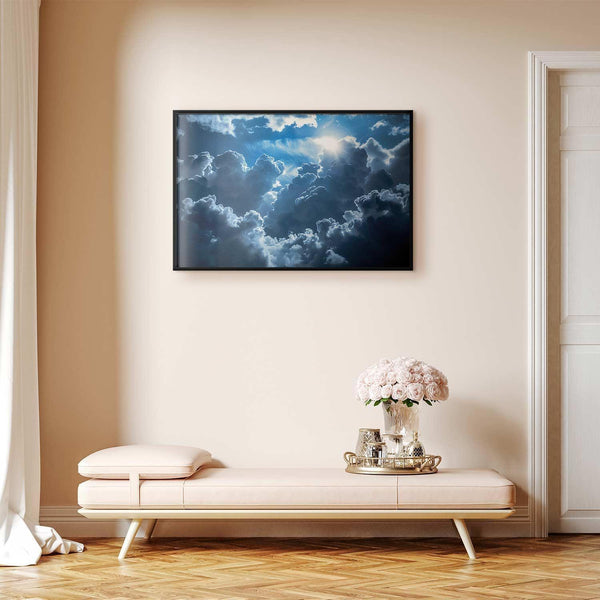 Poster - Lively Scene: The Sun Battling the Clouds