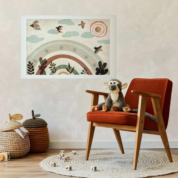 Poster - Rainbow and Birds