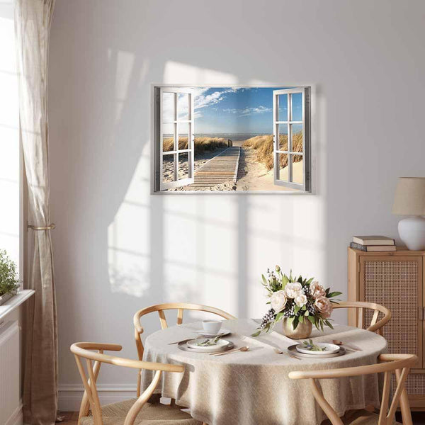 Quadro - Window: View of the Beach