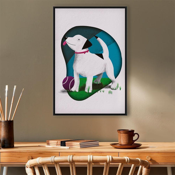 Quadro - Dog and Ball (1 Part) Vertical