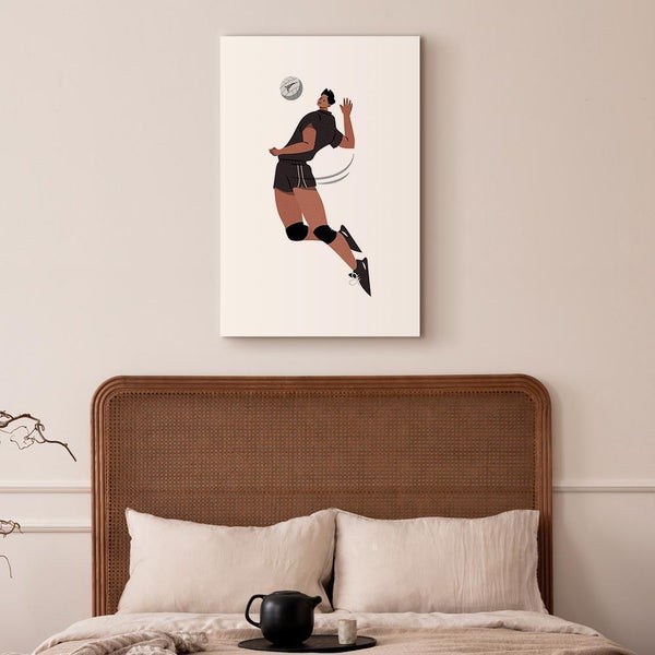 Quadro - Volleyball Player on a White Background - Illustration