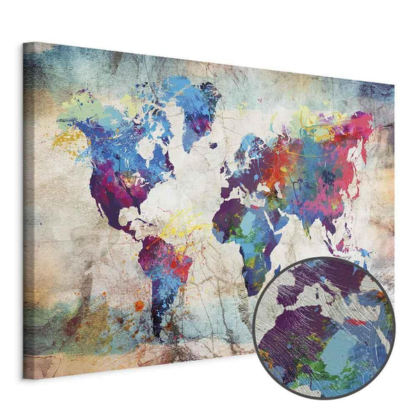 Quadro - World Map: Colourful Madness