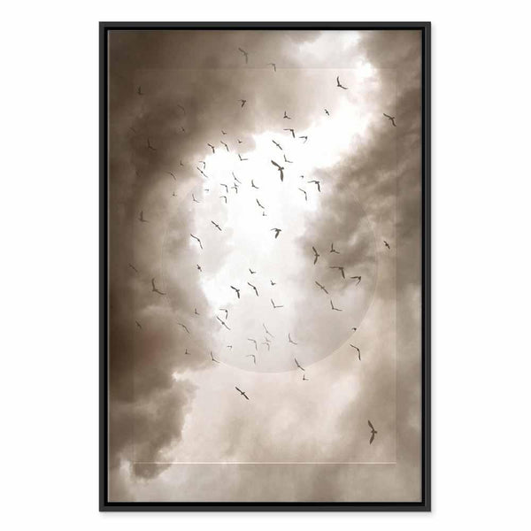 Quadro - Birds in the Clouds (1 Part) Vertical