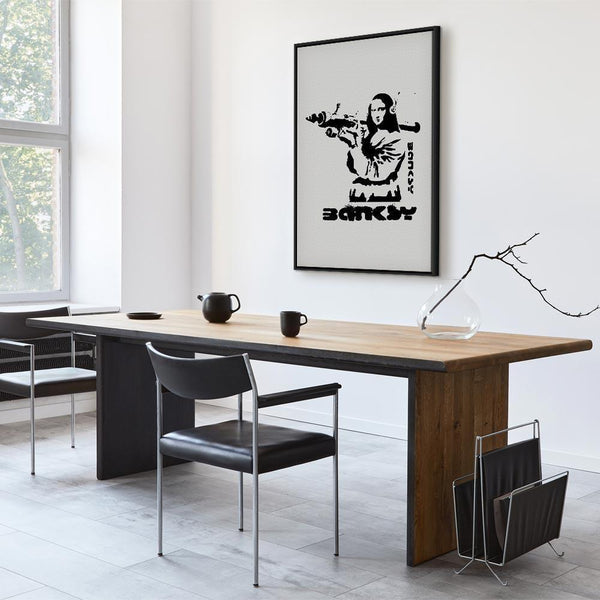 Quadro - Contrast Duel (1-part) - Banksy on Mural with Mona Lisa