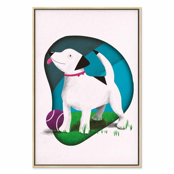 Quadro - Dog and Ball (1 Part) Vertical