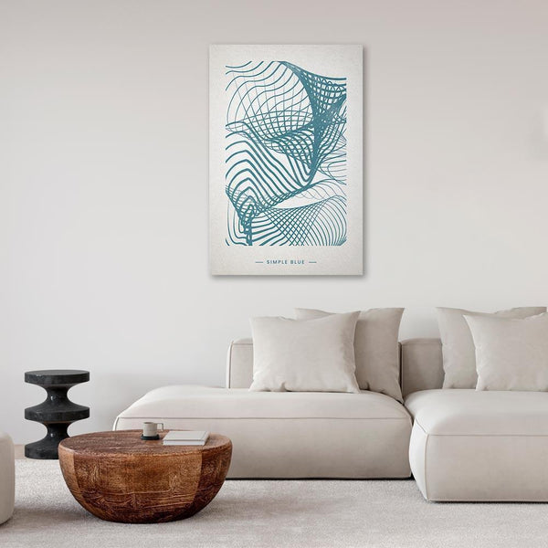 Quadro - Simple Blue (1 Part) Vertical