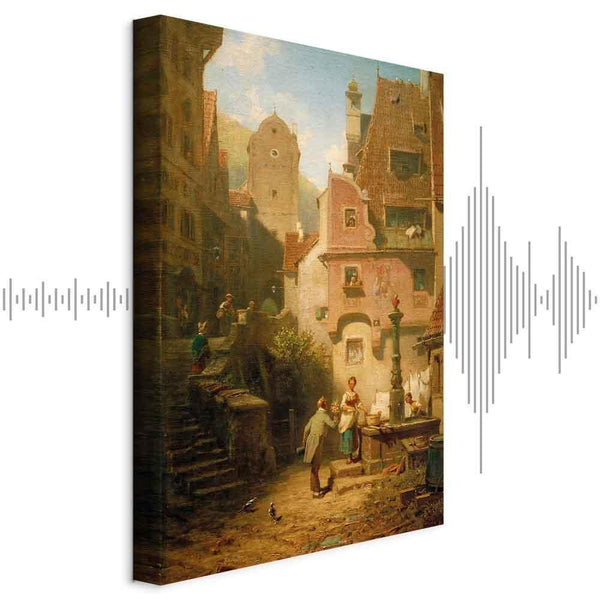 Quadro - Carl Spitzweg – Well-Wisher Presenting Flowers