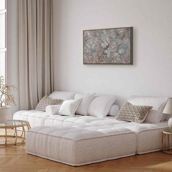 Quadro - Marble flowers – natural stone structure in pastel colours