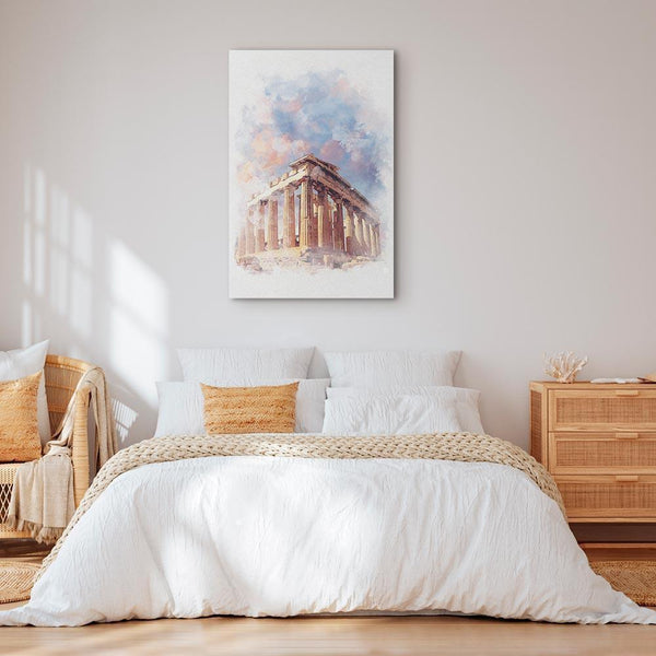 Quadro - Painted Parthenon (1 Part) Vertical