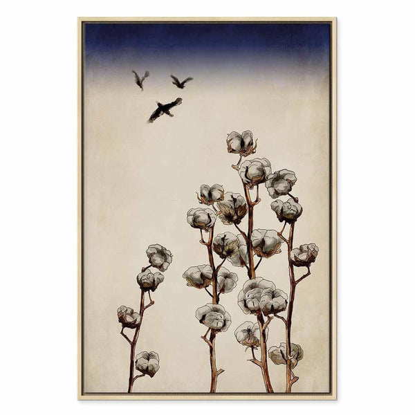 Quadro - Cotton Branches (1 Part) Vertical