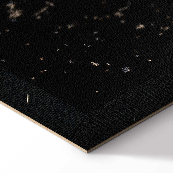 Quadro - Symmetry of Shapes (1-part) - Graphic Motif in Black Shade