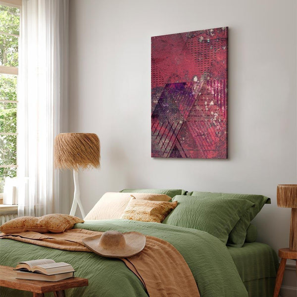 Quadro - Crimson Abstraction (1 Part) Vertical