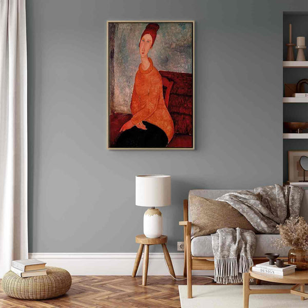 Quadro - Amedeo Modigliani – Jeanne Hebuterne in a Yellow Sweater