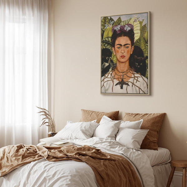 Quadro - Frida Kahlo – Self-Portrait with Thorn Necklace and Hummingbird