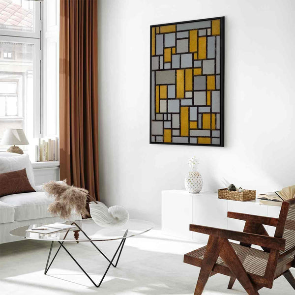 Quadro - Piet Mondrian – Composition with grid 9