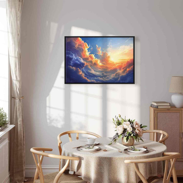 Quadro - Sunset Over a Cloudy Sea: A Wonderful Symphony of Colors