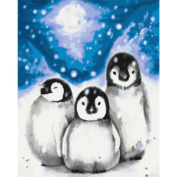 Quadro fai da te - Three Penguins