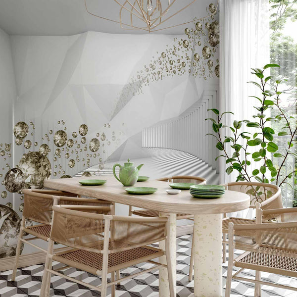 Carta da parati - Diamond Corridor (Grey)