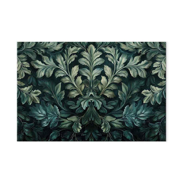Quadro - Dark Green Victorian Leaves: Botanical Carved Composition