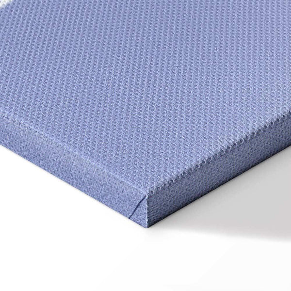 Quadro - Lines and Symmetry - Expressive White Grid on a Blue Background