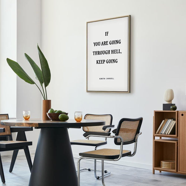 Quadro - Power of Words (1-part) - Winston Churchill's Motivational Quote