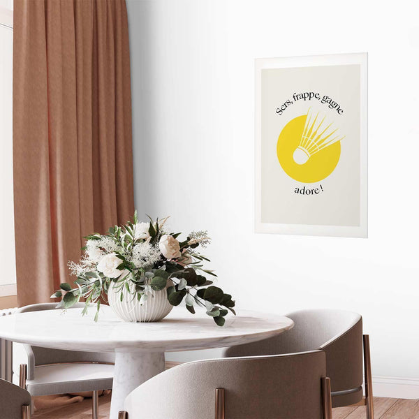 Poster - Shuttlecock Against the Yellow Sun