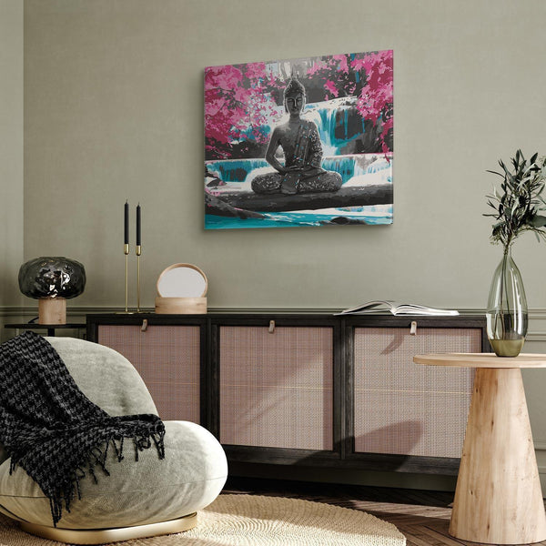 Quadro fai da te - Buddha and Waterfall