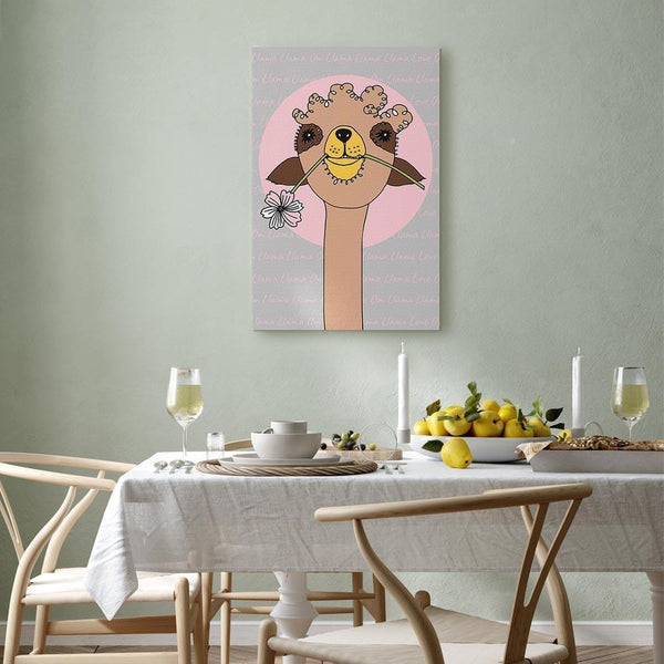 Quadro - Happy Llama (1 Part) Vertical