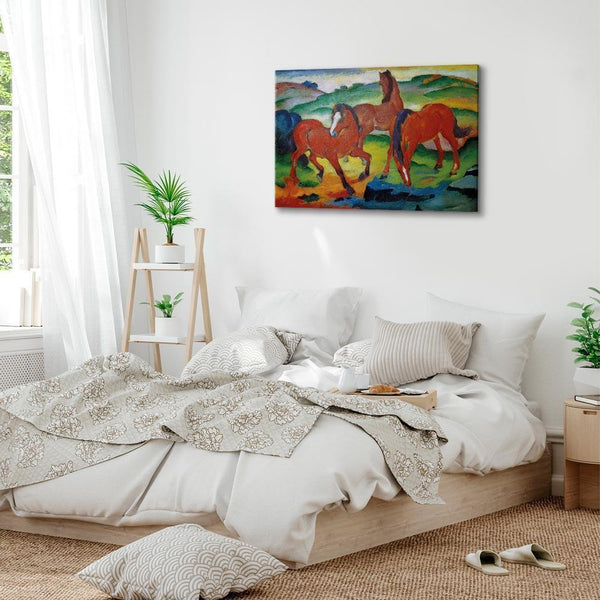 Quadro - Franz Marc – The Red Horses (Grazing Horses IV)