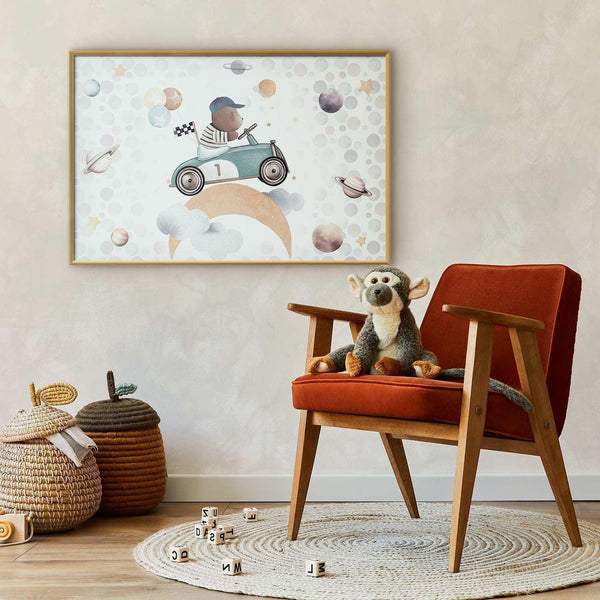 Poster - Bear in a Race Car
