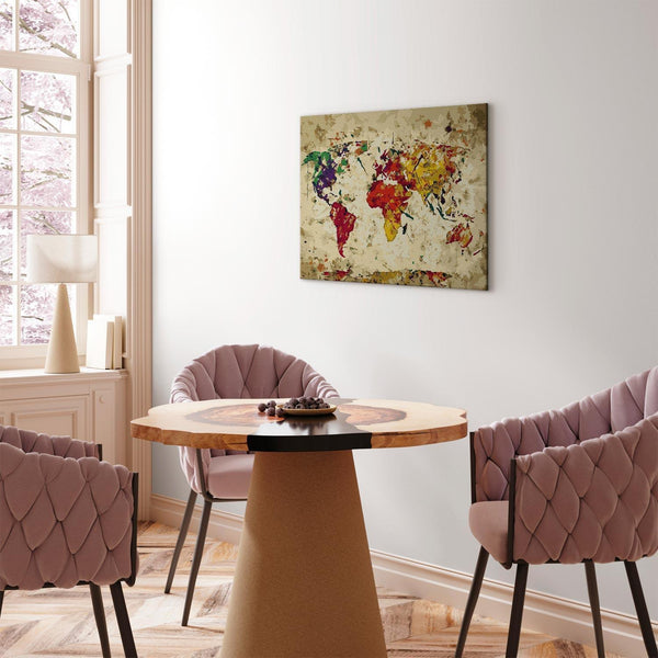 Quadro fai da te - World Map (Colour Splashes)