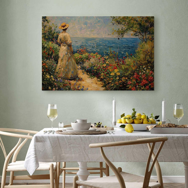 Quadro - Nostalgic impression - a pensive woman contemplating