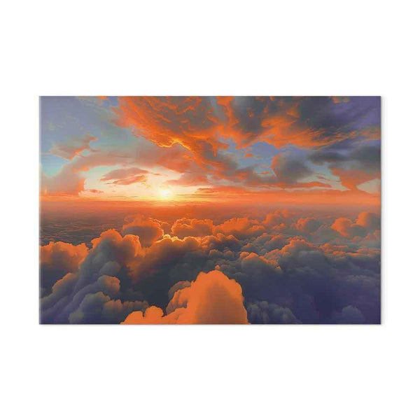 Quadro - When Dawn Tickles the Clouds: A Spectacle of Colors on the Morning Sky