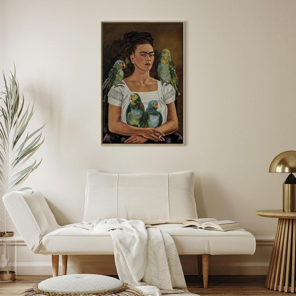Quadro - Frida Kahlo – Me and My Parrots