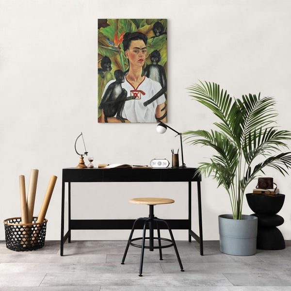 Quadro - Frida Kahlo – Self-Portrait with Monkeys