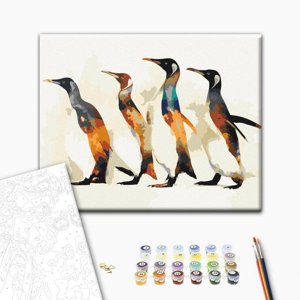 Quadro fai da te - Penguin Family