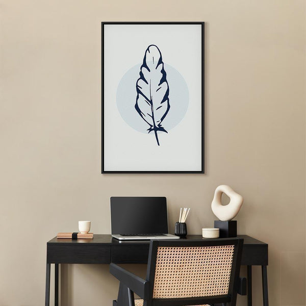 Quadro - Blue Feather (1 Part) Vertical