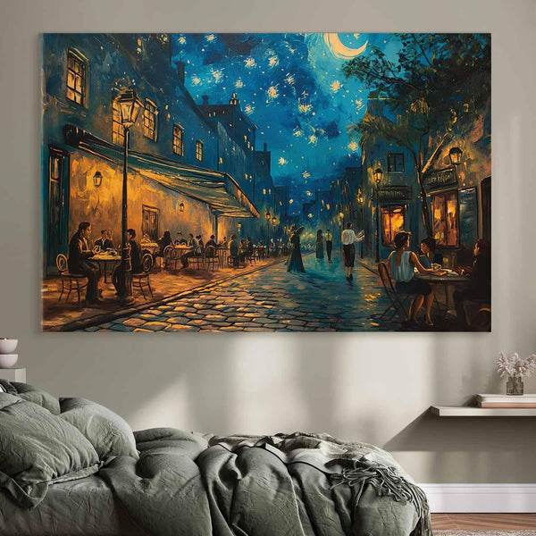Quadro XXL - Paris street - painting inspired by the style of Vincent van Gogh