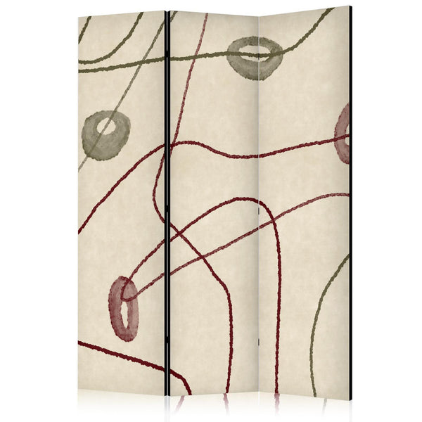 Paravento - Labyrinth of Beads - Minimalist Abstraction on a Worn Background